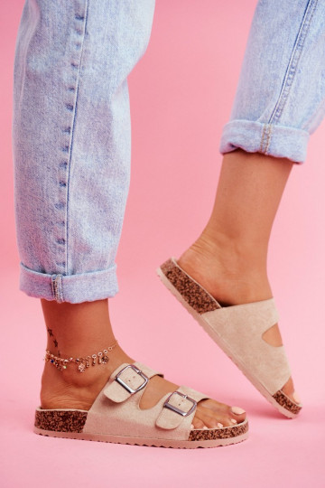 Women's Slides On Corck Beige Si Senor 2