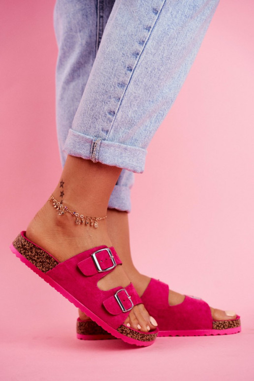 Women's Slides On Corck Fuchsia Si Senor Women's Slides On Corck Fuchsia Si Senor