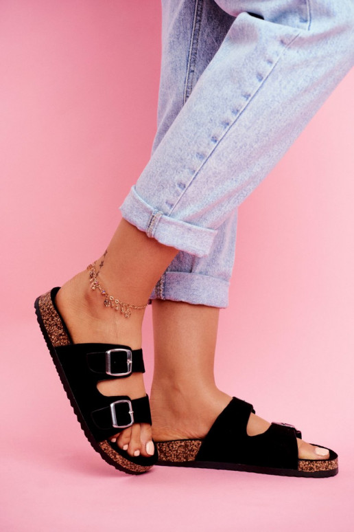 Women's Slides On Corck Black Si Senor Women's Slides On Corck Black Si Senor