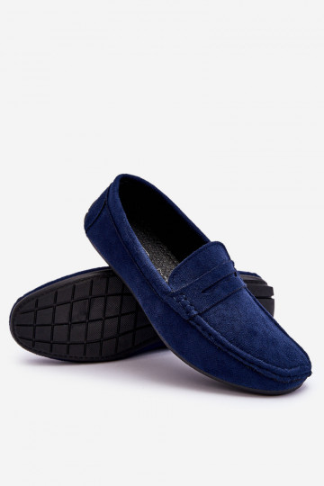 Men's Suede Loafers Navy Mack 2