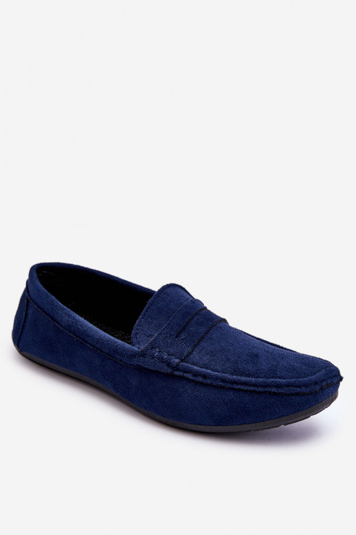 Men's Suede Loafers Navy Mack