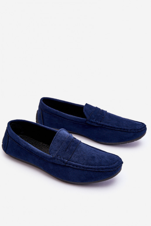 Men's Suede Loafers Navy Mack