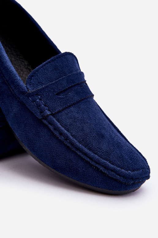 Men's Suede Loafers Navy Mack