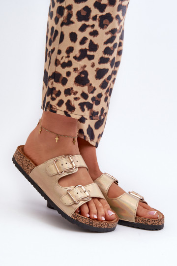 Women's Sandals with Golden Buckles Fronila 2