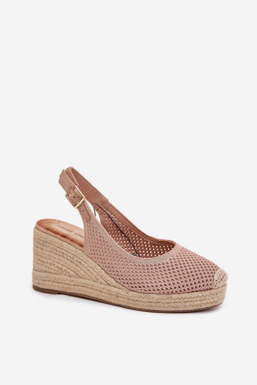 Womens wedge sandals with braiding pink Tulliata Womens wedge sandals with braiding pink Tulliata