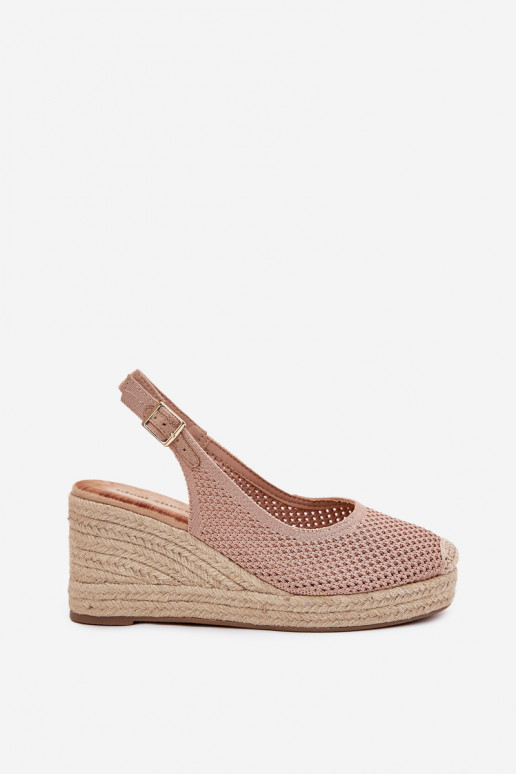 Womens wedge sandals with braiding pink Tulliata Womens wedge sandals with braiding pink Tulliata