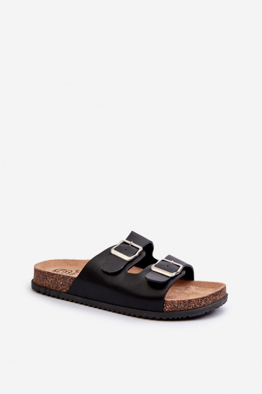 Women's Sandals with Buckles Black Oliena