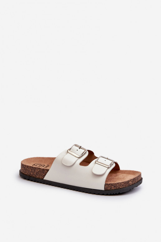 Women's sandals with buckles white Oliena