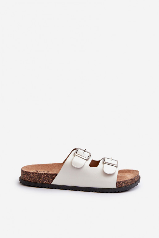 Women's sandals with buckles white Oliena