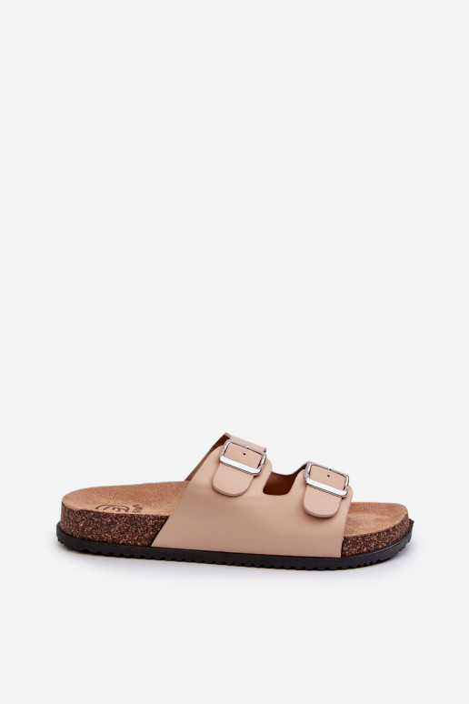 Women's sandals with buckles beige Oliena