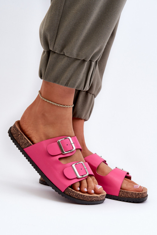 Women's Sandals with Buckles Fuchsia Oliena