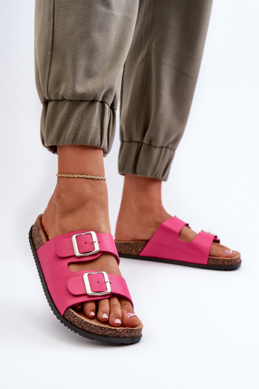 Women's Sandals with Buckles Fuchsia Oliena