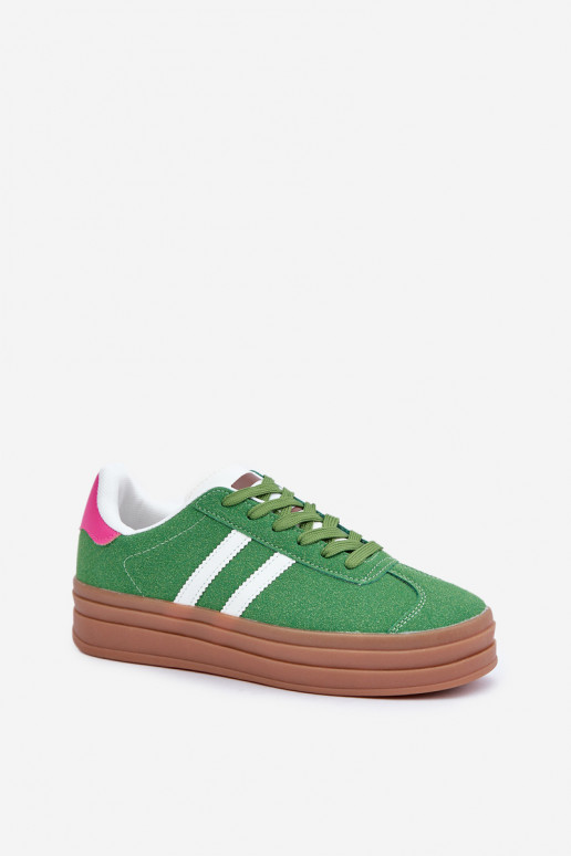 Ladies Sneakers On Platform Green Egelia Ladies Sneakers On Platform Green Egelia