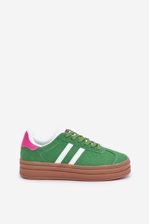 Ladies Sneakers On Platform Green Egelia Ladies Sneakers On Platform Green Egelia