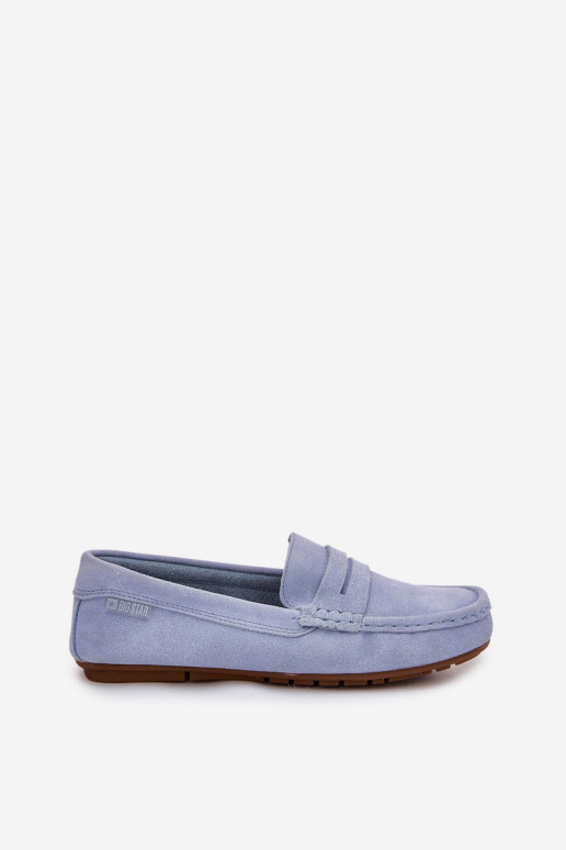 Suede Women's Moccasins Big Star Blue Suede Women's Moccasins Big Star Blue