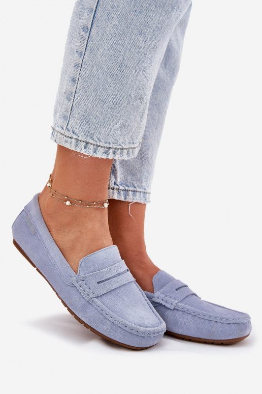 Suede Women's Moccasins Big Star Blue Suede Women's Moccasins Big Star Blue