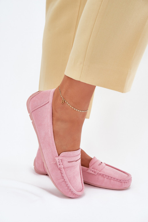 Women's Suede Moccasins Light Pink Lenvie Women's Suede Moccasins Light Pink Lenvie