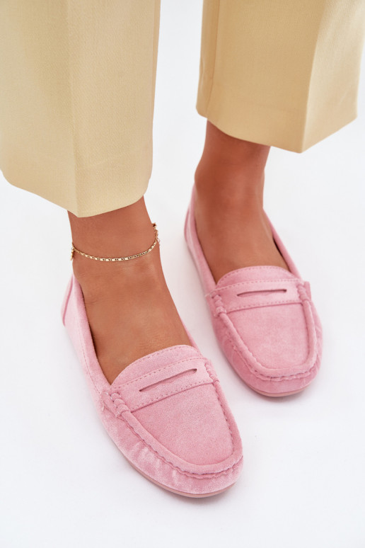 Women's Suede Moccasins Light Pink Lenvie Women's Suede Moccasins Light Pink Lenvie