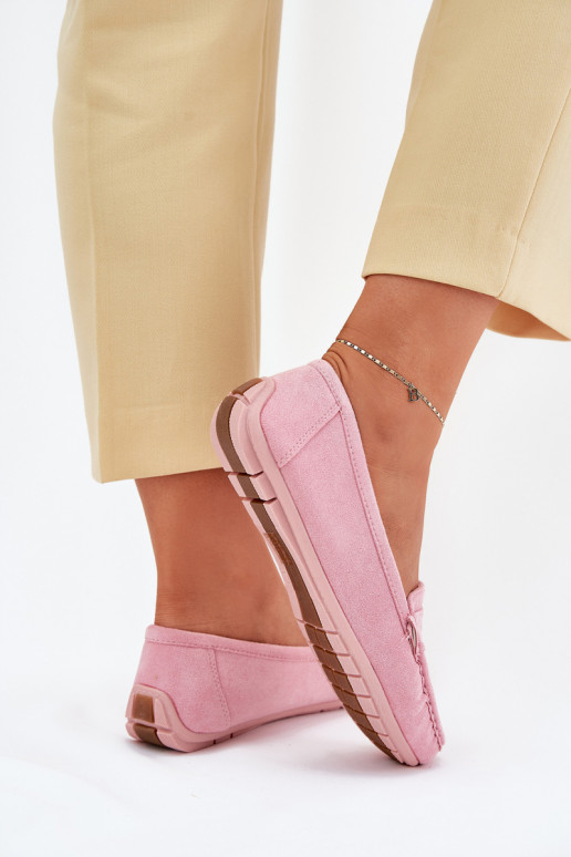 Women's Suede Moccasins Light Pink Lenvie Women's Suede Moccasins Light Pink Lenvie