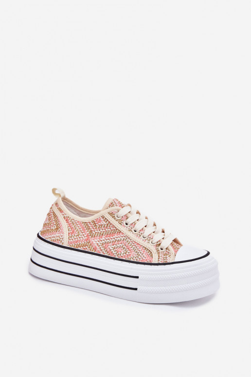 Low Women's Sneakers On Platform Pink Melina
