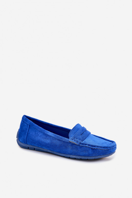 Ladies Suede Moccasins Cobalt Lenvie Ladies Suede Moccasins Cobalt Lenvie