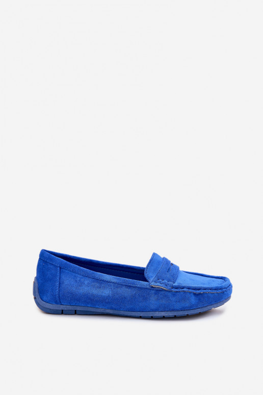 Ladies Suede Moccasins Cobalt Lenvie Ladies Suede Moccasins Cobalt Lenvie
