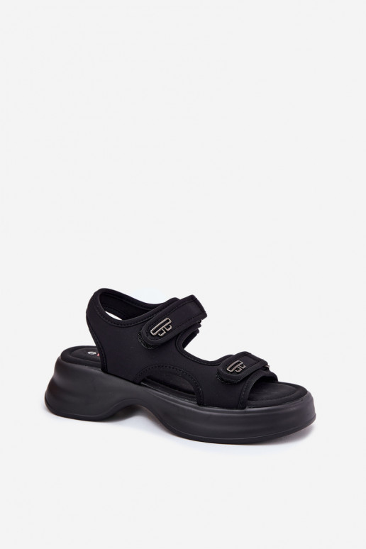 Women's Sandals With Golden Details Black Luvira Women's Sandals With Golden Details Black Luvira