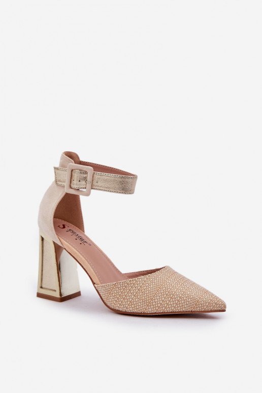 Heels With Pointed Toes Gold Gekkaria Heels With Pointed Toes Gold Gekkaria