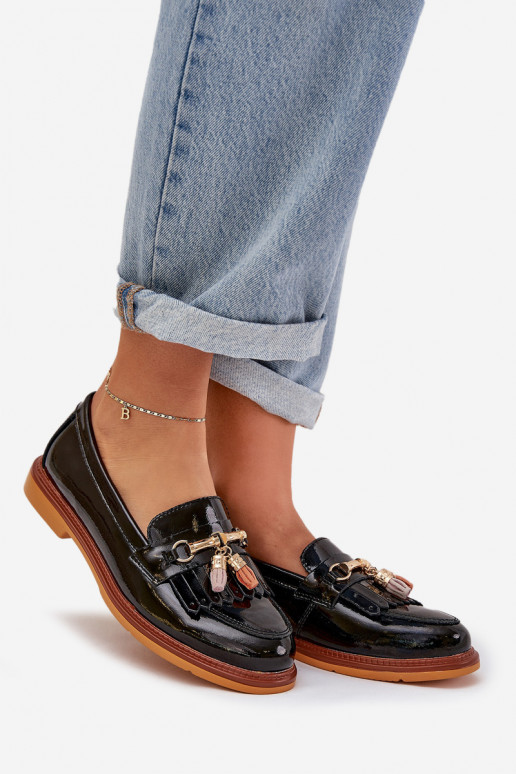 Lacquered Leather Elegant Loafers On... Lacquered Leather Elegant Loafers On...