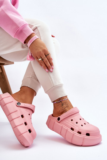 Women's Foam Platform Crocs Pink Beckett 2