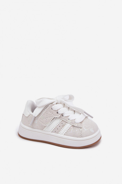 Children's Sports Shoes Sneakers with Hearts White Mirelle Children's Sports Shoes Sneakers with Hearts White Mirelle