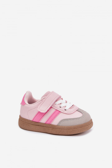 Buty Sportowe Sneakersy Dziecięce Na Rzep Różowe Adelina 2