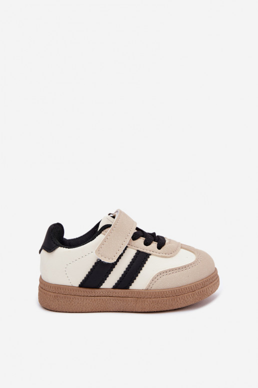 Buty Sportowe Sneakersy Dziecięce Na Rzep Beżowe Adelina