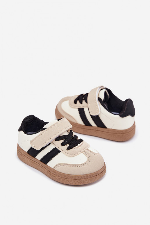 Sports Shoes Sneakers Kids With Velcro Beige Adelina