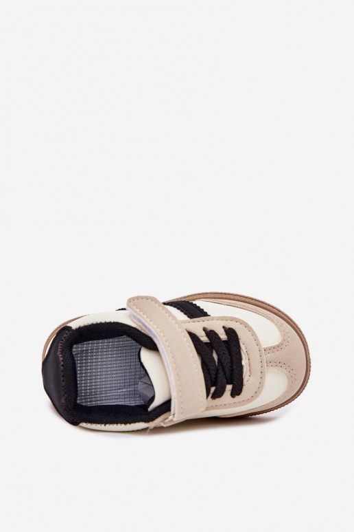 Buty Sportowe Sneakersy Dziecięce Na Rzep Beżowe Adelina