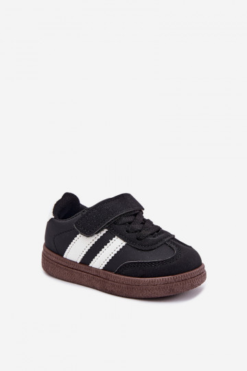 Buty Sportowe Sneakersy Dziecięce Na Rzep Czarne Adelina 2