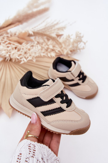 Children's Sneakers Sports Shoes With Velcro Beige Viona