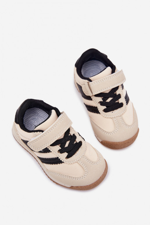 Children's Sneakers Sports Shoes With Velcro Beige Viona