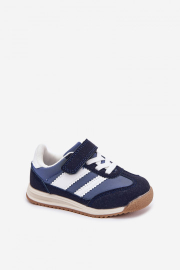 Dziecięce Sneakersy Buty Sportowe Na Rzep Granatowe Viona 2