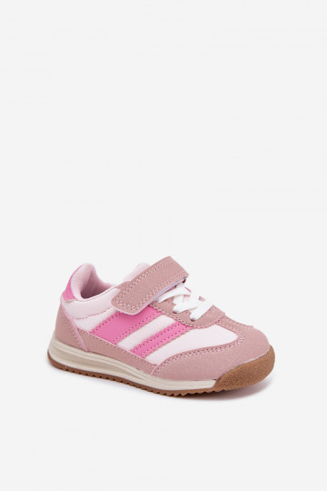 Children's sneakers sports shoes with velcro pink Viona 2