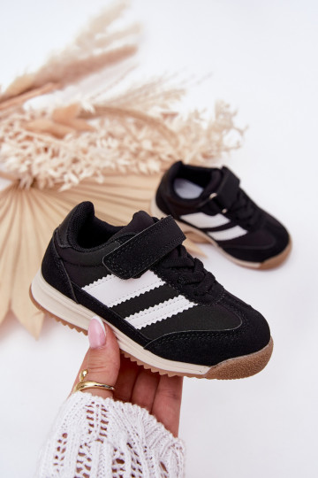 Children's Sneakers Sports Shoes With Velcro Black Viona