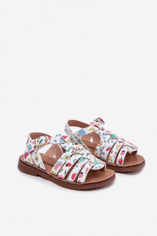 Girls Children's Sandals Made Of Eco Leather Fruits Multicolor Mariana