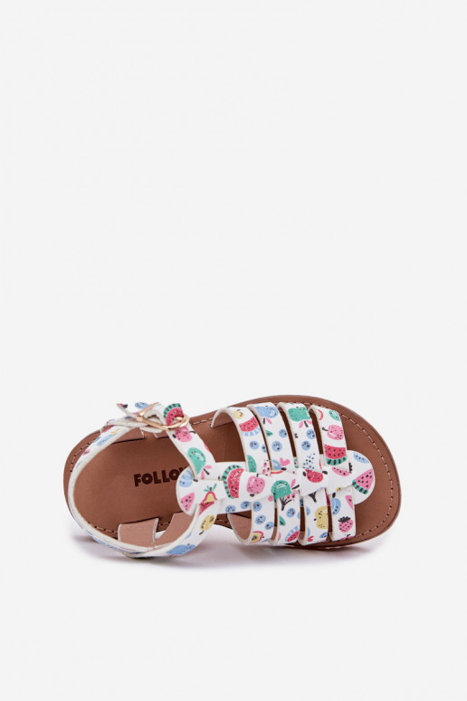 Girls Children's Sandals Made Of Eco Leather Fruits Multicolor Mariana