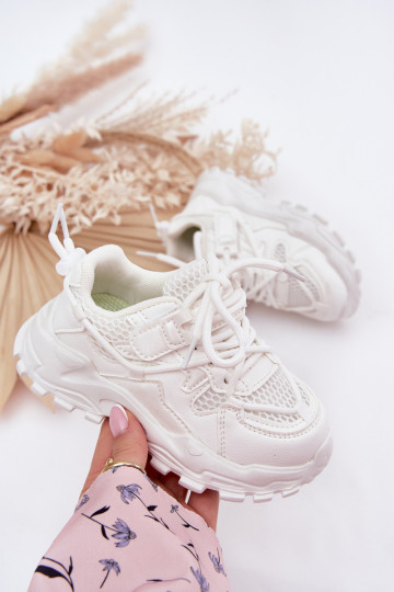 Buty Sportowe Sneakersy Dziecięce Białe Tilvianea