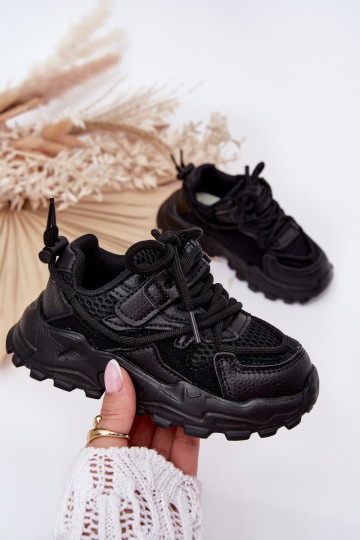 Buty Sportowe Sneakersy Dziecięce Czarne Tilvianea