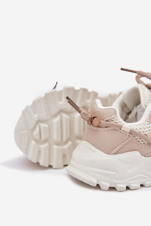 Buty Sportowe Sneakersy Dziecięce Beżowe Tilvianea