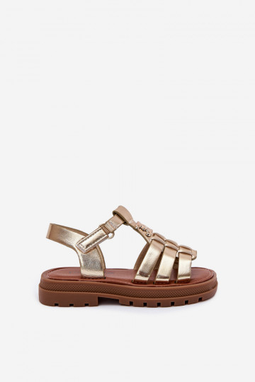 Girls Sandals With Decorative Detail Golden Serina 2