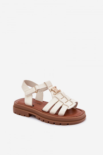 Girls Sandals With Decorative Detail Beige Serina 2