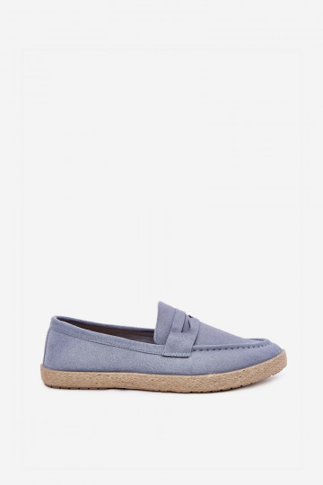 Men's Moccasins With Weave Blue Fiamar 2