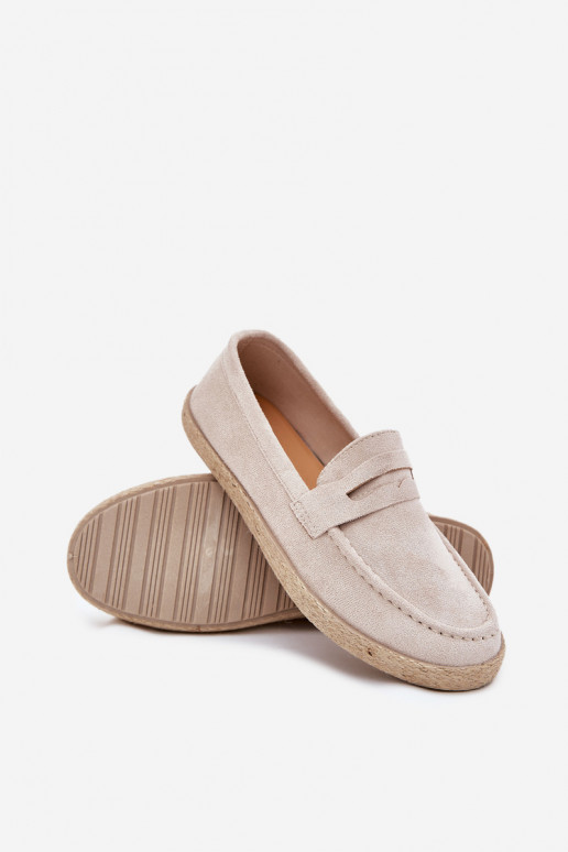 Men's Moccasins With Weave Beige Fiamar Men's Moccasins With Weave Beige Fiamar